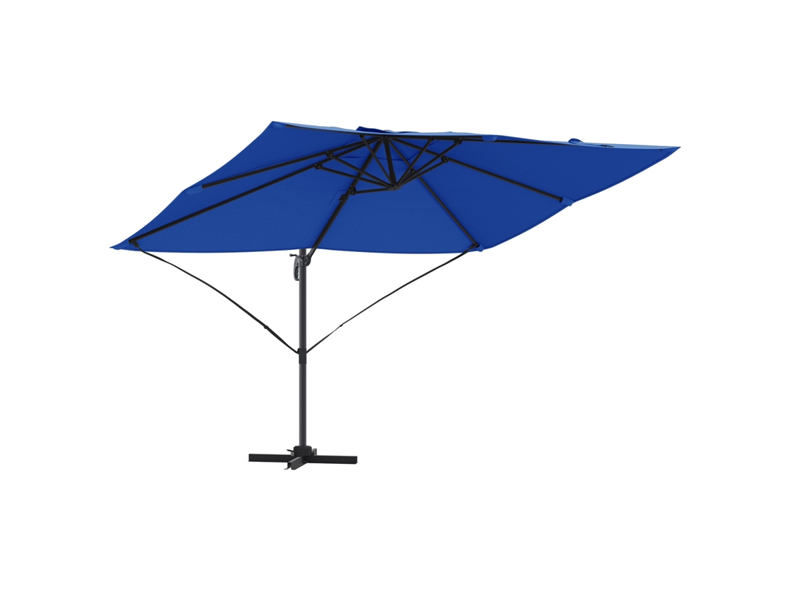 Conjunto 1 Guarda-sol Cantilever Vidaxl Azul Poliéster (351 X 250 X 260 Cm)