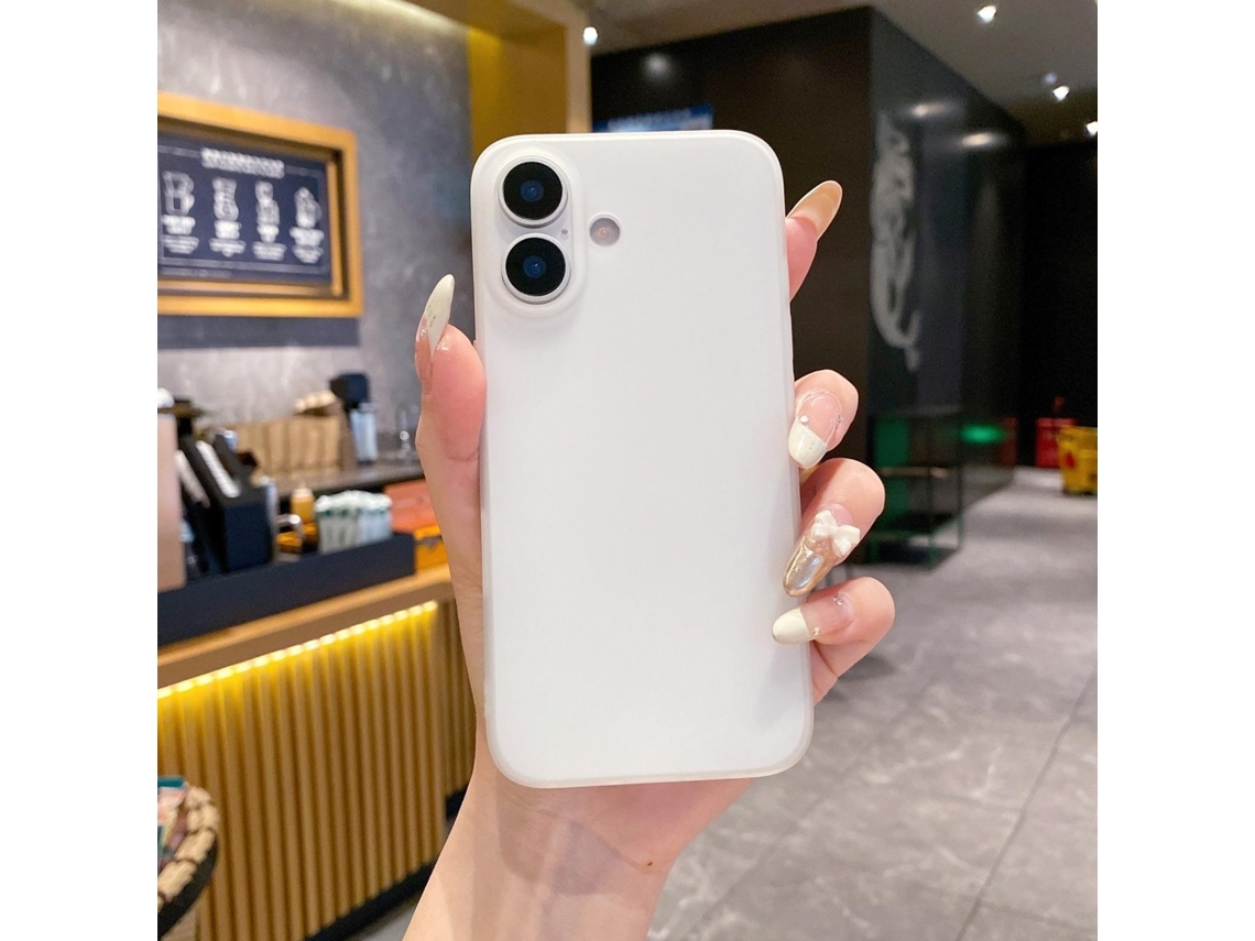 2 Capas Transparentes Brancas Foscas Para Iphone 17 Pro Max.