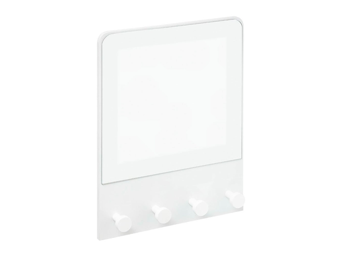 Espelho 5 FIVE Parede com cabide 83684 50x37x6 cm (Branco - Tamanho Único)