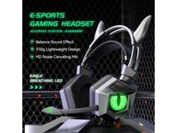 Fone de Ouvido Gamer com Fio, Microfone de Alta Definição Integrado e Suporte para Som Estéreo 3d. MDUG
