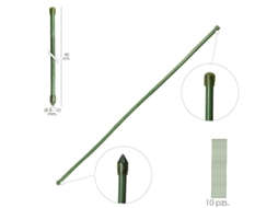 Haste de Bambu Plastificada Tutor Ø 8 - 10 mm X 90Cm. (Pacote 10 Unidades) SATURNIA