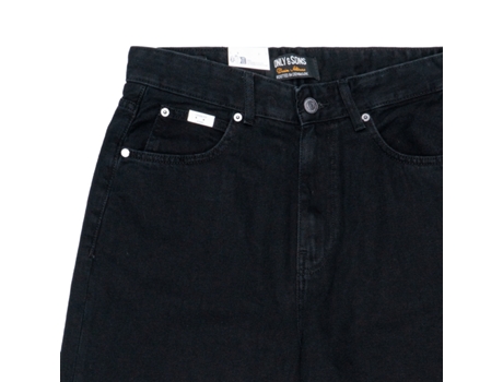 Jeans De Homem Only E Sons Gamba Larga Algodão Preto (29)