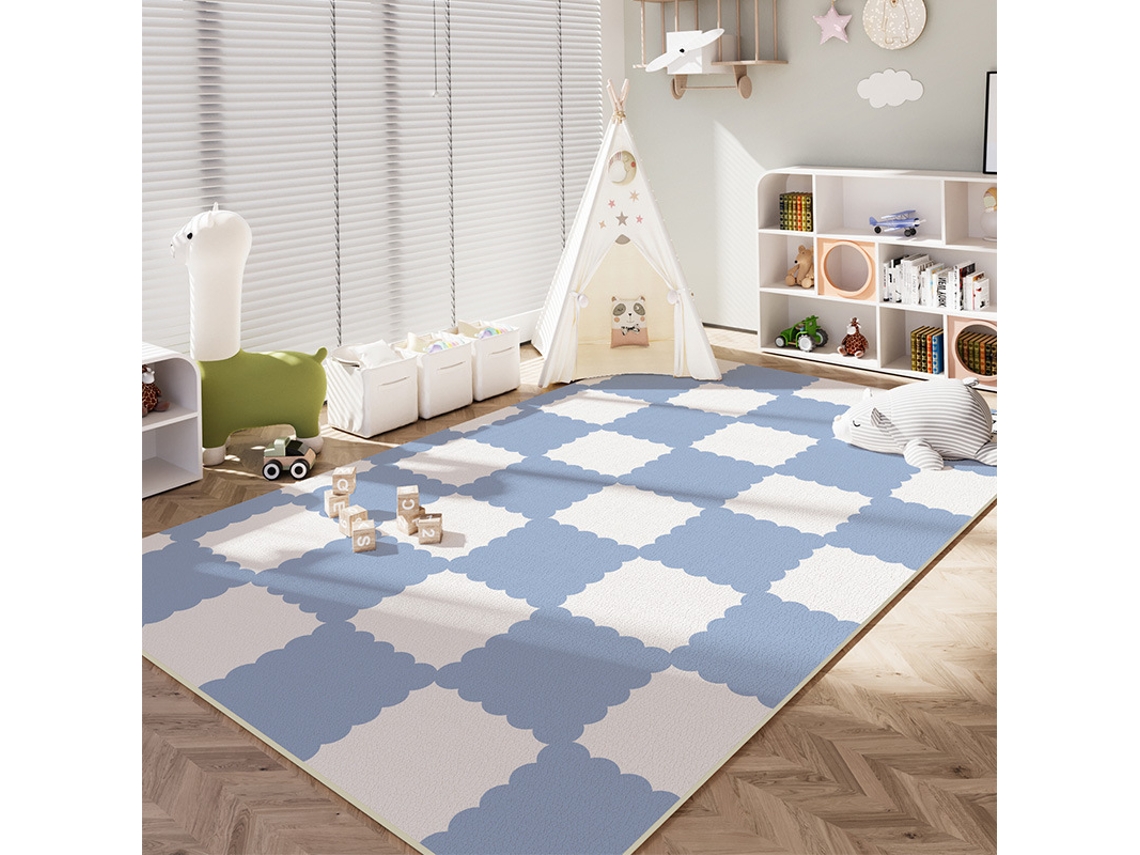 Tapete De Atividades Antiderrapante, Tapete De Engatinhar Para Crianças, Tapete Decorativo Para Quarto (quadriculado/40x60cm) Gertiz