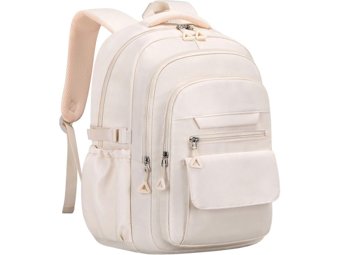 Linda Mochila Escolar Bege Para Adolescentes, Ideal Para Viagens E Estudantes. Olysi Shop