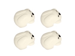 Mali protetor de Canto de Móvel Silicone Macio 4pcs com Design Cartoon para Bebê Branco