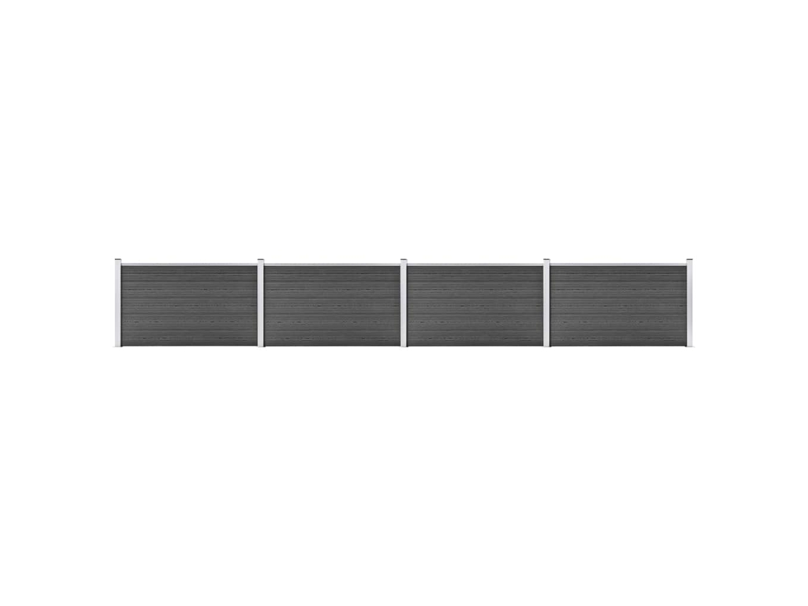 Fence Panel, Fence Panels Vidaxl Preto Wpc (n/a)