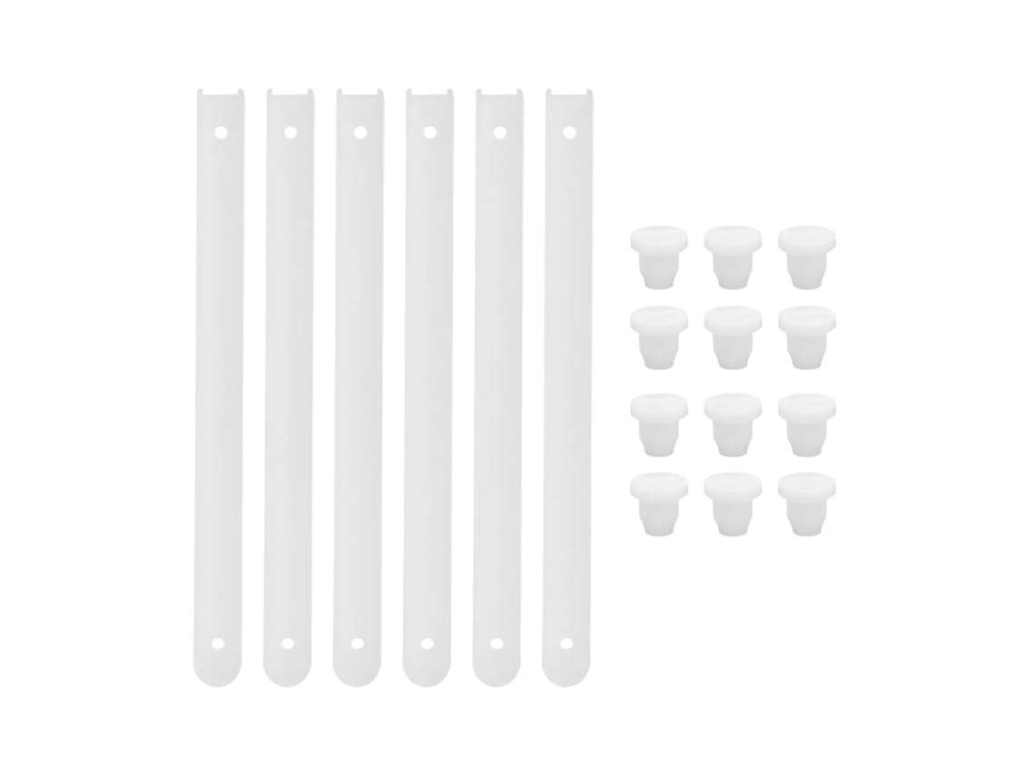 Trilhos Deslizantes Com Rolamentos Para Gavetas, Conjunto Com 3 Unidades, Em Plástico Resistente, Montagem Lateral E