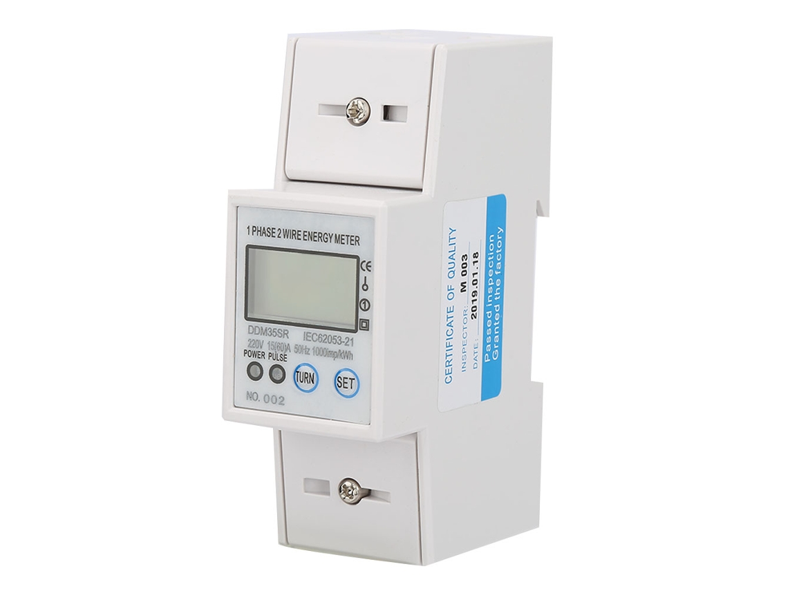 Laxiscreed Medidor De Energia Lcd Monofásico 2p Para Bastidor Din, Controle De Consumo De Energia