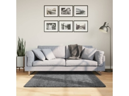 Vidaxl Tapete De Pelo Curto Oviedo 120x120 Cm Antracite