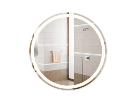 Espelho Iluminado Banheiro 70 Cm Led Redondo Mural Interruptor Táctil Anti-Condensação Ip44 Ajustável 3000K-6500K NETTLIFE
