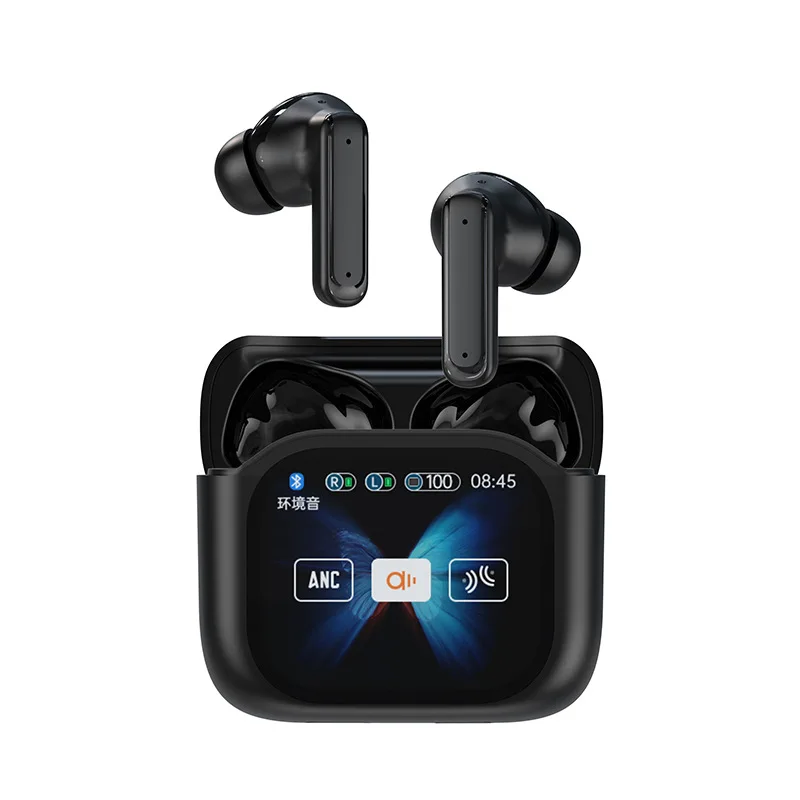Fones De Ouvido Para Tradução (pretos), Com Cancelamento De Ruído Ativo (anc) E Baixo Consumo De Energia.