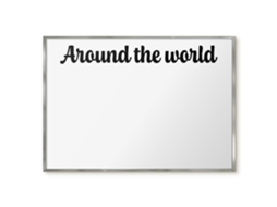Magnetic Glass Board Around The World For The Hall Espelharte (100x70 Cm)