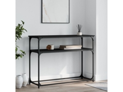 Vidaxl Mesa Consola 100x35,5x75 Cm Derivados De Madeira Preto