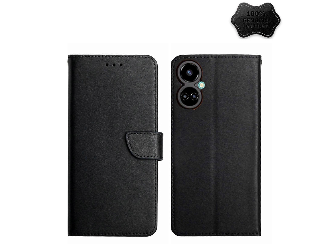 Capa De Couro Com Flip Horizontal À Prova De Impressões Digitais Para Tecno Camon 19 Pro 4g