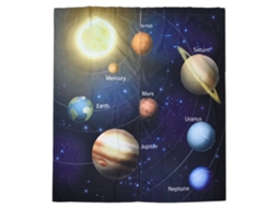 Cortina de Janela com Padrão Planetário 170x200cm S/MARCA