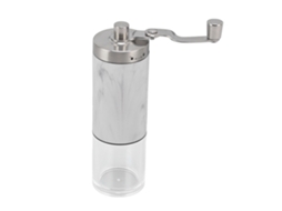 Moedor de café manual portátil com ajuste de umidade para café expresso, prensa francesa e coado, ideal para casa, escritório e viagens.
