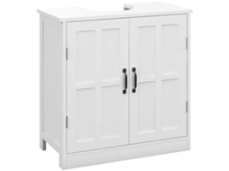 Móvel para Lavatório BTFORUS, com 2 portas, prateleira interior, 60x30x60cm, branco