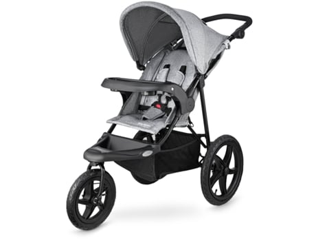 Carrinho De Passeio Dobrável De Montanha De 3 Rodas Até 15 Kg Curvas Fáceis, Faixas Refletivas, Cinto De Segurança De 5 Pontos Moby System