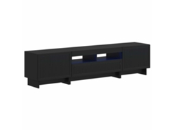 Vidaxl Armário De Tv Led De 5 Peças Preto Derivados De Madeira