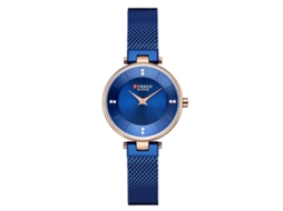 Relógio Feminino De Quartzo Em Aço Inoxidável Com Pulseira De Malha Milanesa, Núcleo Com Strass, Relógio De Pulso Feminino Simples