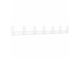 Gabion Basket, Gabion Baskets Vidaxl Prateado Ferro (740 X 20 X 100 Cm)