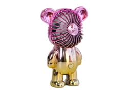 Ventilador Portátil Urso USB Recarregável Azul Verde | S/MARCA