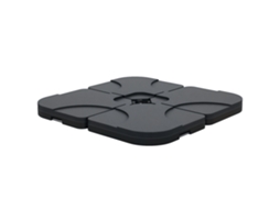 Base in 4 pezzi, supporto per Ombrellone da giardino/patio/esterno, 50x50x7,5 cm, nero ZENCORE SERVICES