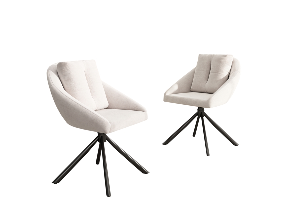 Cadeira Giratória Moderna em Veludo Bege,ergonômica e Elegante,tecido Respirável e Design Sofisticado PAPRIKA