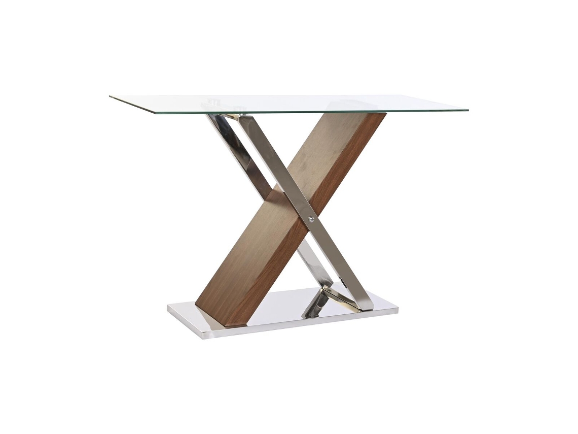 Mesa de Apoio DKD HOME DECOR (Cristal - 40 x 120 x 75 cm)