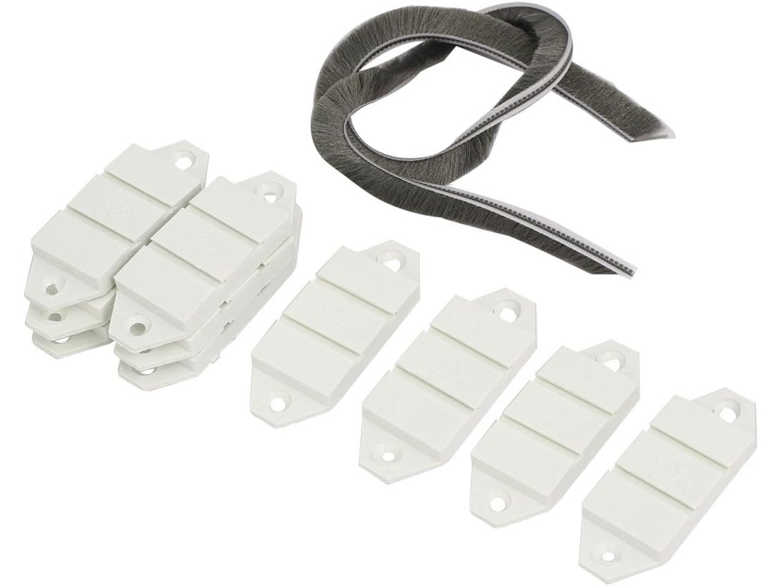 10 Peças de Bloco Plástico À Prova Vento para Janela Deslizante, 79 Mm X 30 8 com Fita Vedação CHABERLU