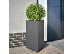 Vidaxl Vaso/floreira De Jardim Triangular 50x43x75 Cm Aço Antracite