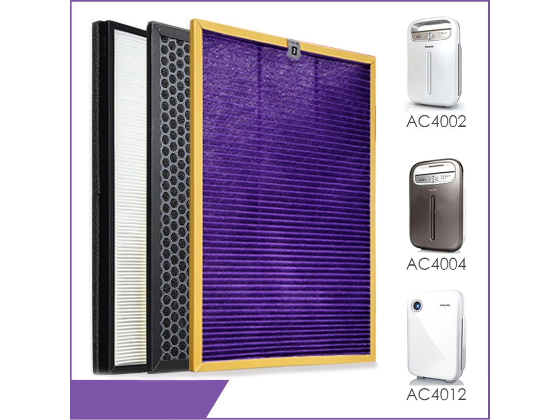 3 peças/lote oem de alta qualidade, kit de substituição de filtros ac4121ac4123ac4124 para philips ac4002 ac4004 ac4012 peças de purificador de ar