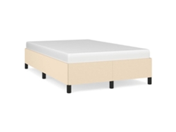 Bed Frame, Bed Frames Vidaxl Creme Tecido (120 X 190 Cm)