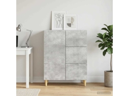 Vidaxl Buffet Cinzento Cimento 66 X 34,5 X 90 Cm Derivados De Madeira