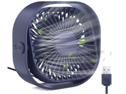 Ventilador de Mesa USB silencioso 5W, diâmetro 13 cm, ideal para estudo, escritório e uso diário STELASPLEN