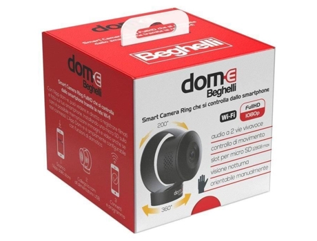 Beghelli webcam full hd 1080p câmera wi-fi interna 2 mp controle remoto ajustável visão noturna sensor de movimento aplicativo doméstico