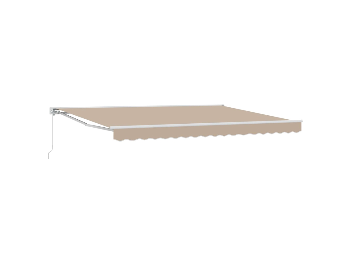 Conjunto 1 Toldo Retrátil Vidaxl Branco Alumínio (4 × 3,5 M)