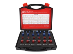 Caixa Verificador Rosca Porca Parafuso Métrico Imperial Alumínio 26pcs Preciso S/MARCA