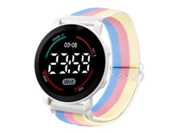 Relógio Infantil Digital Led Com Mostrador Redondo, À Prova D'água, Esportivo, Para Meninos E Meninas, Elet Rônico Moderno De 25 A 26 Segu
