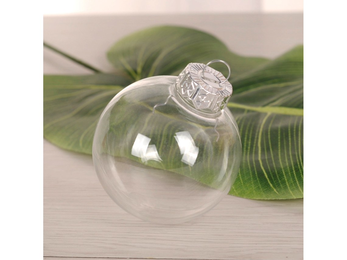 Pack de 6 Bolas de Natal em Plástico Transparente, 8cm LAXISCREED