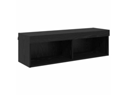 Conjunto 1 Gabinete Para Tv Vidaxl Preto Derivados De Madeira (100 X 30 X 30 Cm)