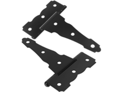 Dobradiças Decorativas Reforçadas Kichouse Para Portas De Celeiro, 12, 7cm 5 Polegadas, Pretas Foscas, Em Formato De T