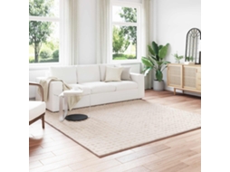 Vidaxl Tapetes De Área Quadrado Sirolo Bege 240 X 240 Cm Poliéster