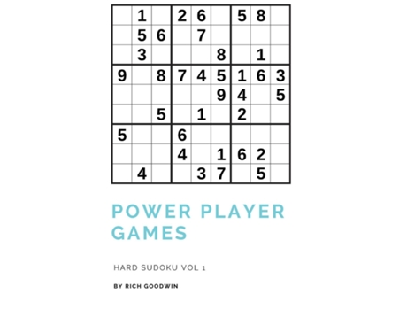 Livro Power Player Games Hard Sudoku Vol 1 De Rich Goodwin (inglês)