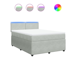 Box Spring Bed, Box Spring Beds Vidaxl Cinzeto Veludo (160 X 200 Cm)