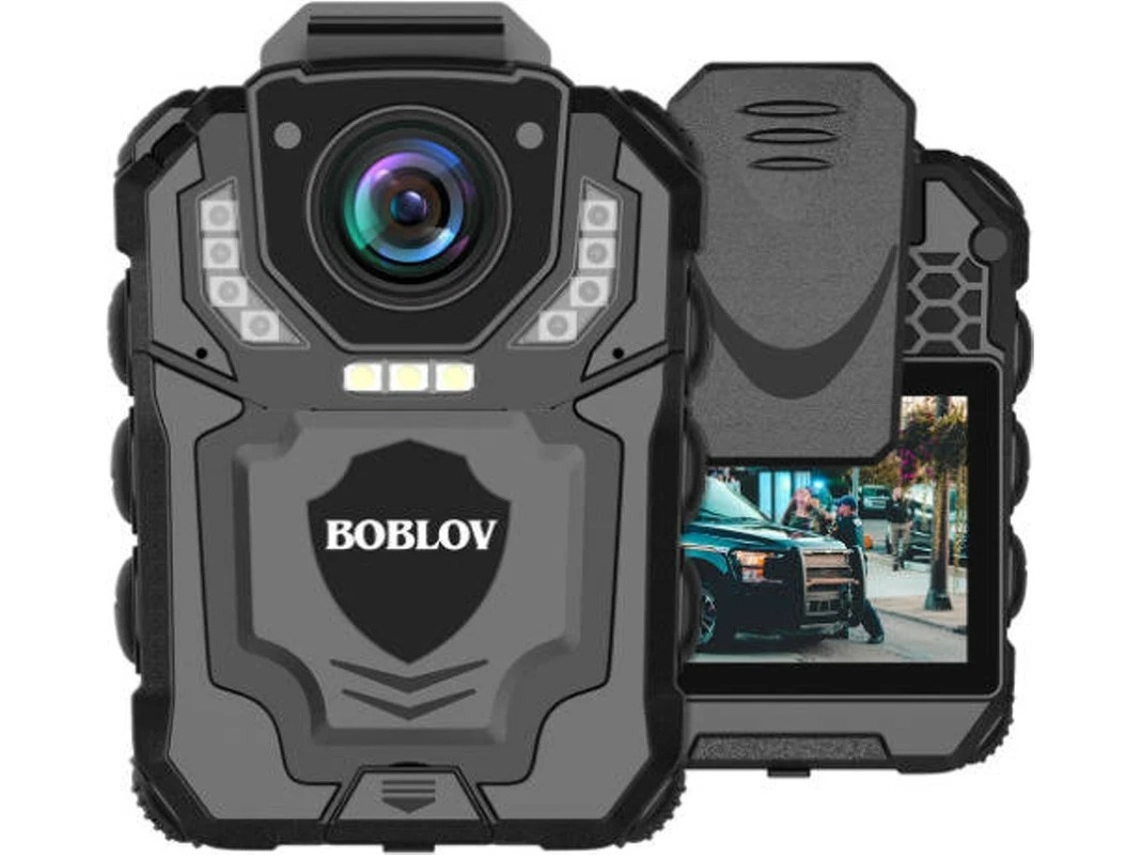 Câmera Corporal Boblov T5 1296p Com Gravação De Áudio E Visão Noturna, Câmera Corporal Vestível Para Policiais Yizhood (preto)