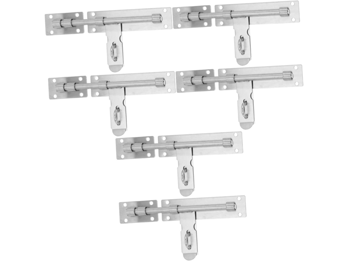 Conjunto de 8 Fechos Segurança 8, Durável, Aço Inoxidável