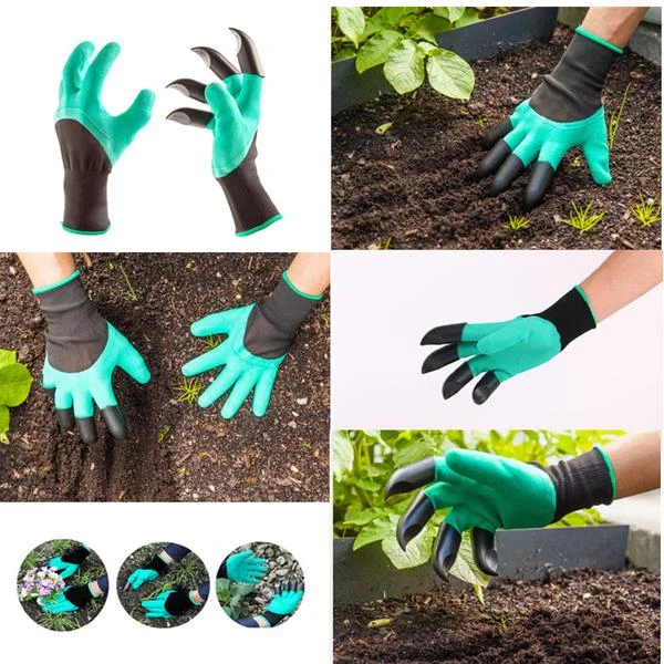 Luvas De Jardinagem Com Garras - Para Cavar E Rastelar