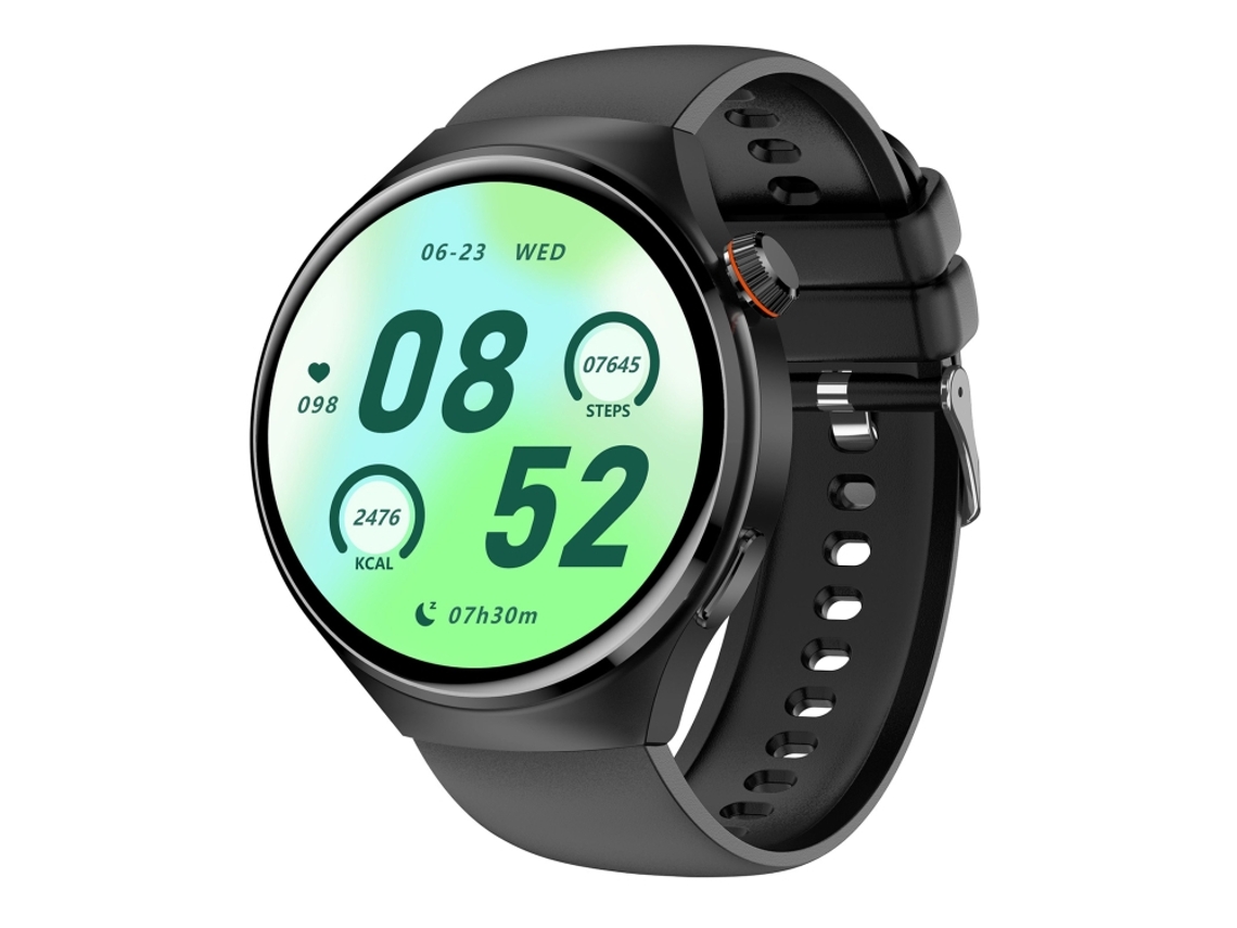 Smartwatch Com Tela Amoled Redonda De 1,43 Polegadas, Compatível Com Chamadas Bluetooth, Pressão Arterial E Oxigenação Sanguínea. (preto)