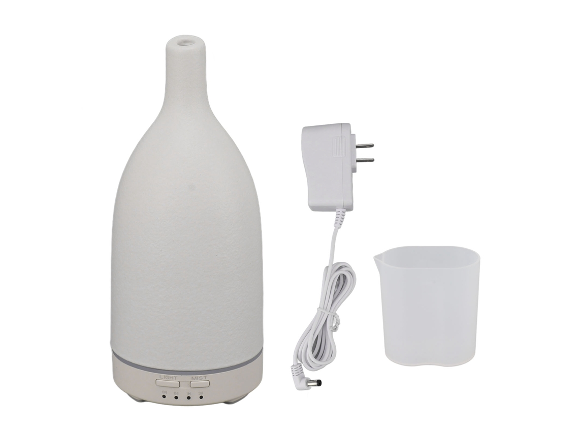 Difusor de Óleo Essencial Cerâmica Ultrassom Aromaterapia Desligamento Automático Sem Água